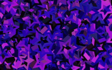 Güzel yıldızlı koyu pembe vektör dokusu. Renkli yıldızlı soyut çizimler. Fütürist reklamlar ve kitapçıklar için şablon.