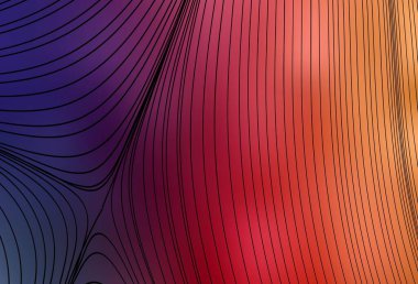 Açık Pembe, sarı çizgili vektör arkaplanı. Değişken çizgileri olan renkli soyut çizimler. Cep telefonu ekranları için arkaplan.