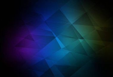 Karanlık Çokrenkli vektör çokgen çizimi. Yarım ton şeklinde, üçgenli yaratıcı illüstrasyon. Dizaynınız için üçgen desen.