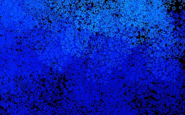 Textura Vectorial Azul Oscuro Con Hermosas Estrellas Diseño Decorativo Borroso — Vector de stock
