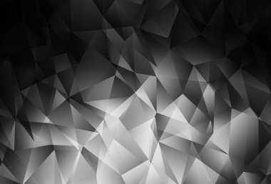 Koyu gri vektör soyut mozaik arka plan. Üçgenli modern soyut çizim. Web siteniz için yeni bir doku.