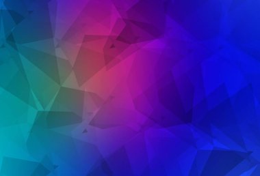 Açık mavi, kırmızı vektör deseni ve rastgele çokgonallar. Soyut gradyan şekilli basit renkli çizimler. Web siteniz için basit tasarım.