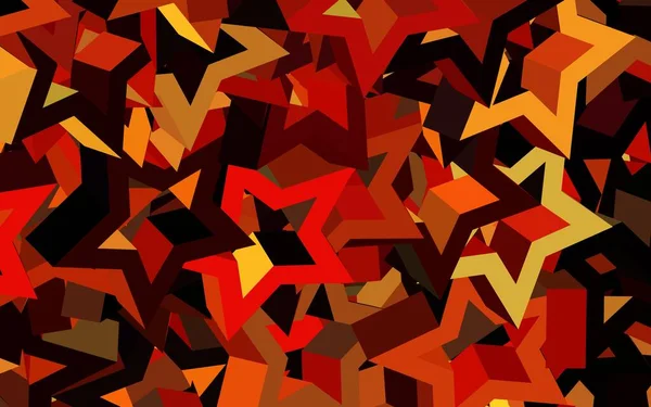 Modèle Vectoriel Orange Foncé Avec Cristaux Triangles Illustration Abstraite Gradient — Image vectorielle