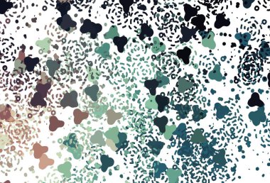 Açık mavi, Memphis şekilli kırmızı vektör arkaplan. Modern tarzda değişen renkli kaotik formlar. Bir cep telefonu için arka plan.