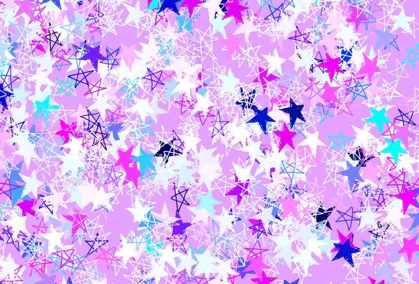 Texture Vectorielle Multicolore Claire Avec Belles Étoiles Étoiles Sur Fond — Image vectorielle