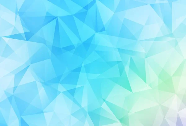 Bleu Clair Vert Vecteur Abstrait Fond Polygonal Une Toute Nouvelle — Image vectorielle