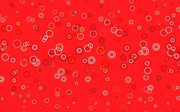 Világos Piros Sárga Vektor Minta Gömbökkel Illusztráció Ragyogó Színes Absztrakt — Stock Vector