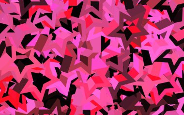 Çizgileri ve üçgenleri olan koyu pembe vektör düzeni. Soyut arkaplanda renkli eğimli üçgenler. İşiniz için en iyi akıllı tasarım.