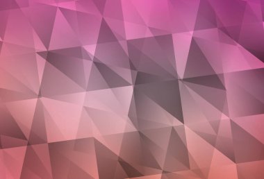 Açık pembe vektör eğimli üçgen desen. Origami tarzında gradyan ile geometrik çizim. Arkaplanlarınız için desenli desen.