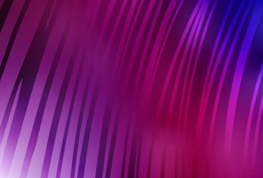 Koyu mor, pembe çizgili vektör arkaplan. Soyut ve gradyan renkte renkli çizimler. İş tasarımınız için şablon.