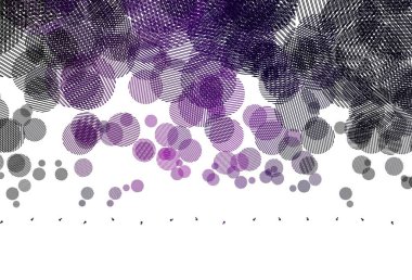 Lekeli açık pembe vektör arkaplanı. Parlak renkli soyut çemberlerin olduğu bir resim. Poster ve web siteleri için tasarım.