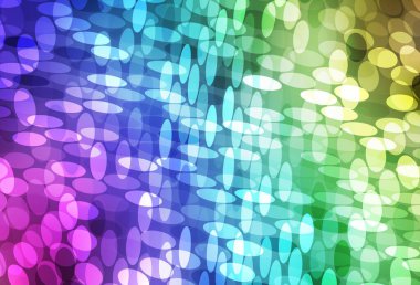 Dairesel ışık çokrenkli vektör şablonu. Doğa tarzında bulanık halkaları olan güzel renkli çizimler. Duvar kağıtlarının dokusu için desen.