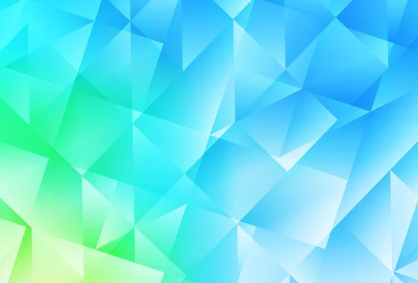 Hellblauer Grüner Vektorpolygon Abstrakter Hintergrund Eine Völlig Neue Farbillustration Polygonalen — Stockvektor