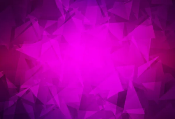 Dark Purple Vector Shining Triangular Background Shining Polygonal Illustration Which — Stock vektor