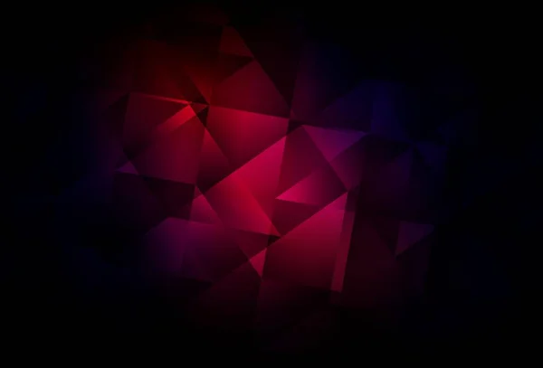 Tmavá Růžová Červený Vektor Zářící Trojúhelníkovým Uspořádáním Trojúhelníkový Geometrický Vzorek — Stockový vektor