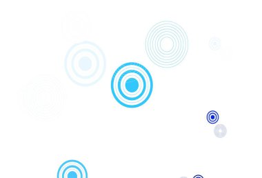 Açık Mavi, noktalı yeşil vektör arkaplanı. Doğa tarzında bulanık halkaları olan güzel renkli çizimler. Fütürist reklamlar ve kitapçıklar için şablon.