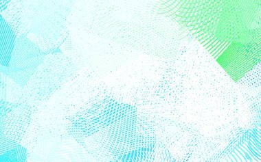 Açık mavi, yeşil vektör arkaplanı ve çizgi çizgileri. Eğri şekilli yepyeni renkli bir tasvir. Tasarımınız için desen.