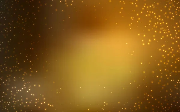 暗橙色矢量模板与太空之星 闪烁着五彩斑斓的宇宙之星的抽象图解 宇宙背景模板 — 图库矢量图片