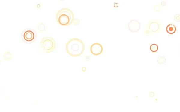 Hellrotes Vektormuster Mit Kugeln Schöne Farbige Illustration Mit Verschwommenen Kreisen — Stockvektor