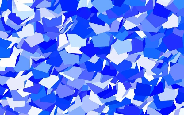 Heller Blauer Vektorhintergrund Mit Sechsecken Abstrakte Illustration Mit Bunten Sechsecken — Stockvektor