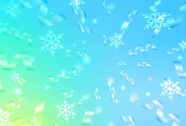 Light Blue Zelené Vektorové Pozadí Stylu Vánoc Moderní Abstraktní Vánoční — Stockový vektor