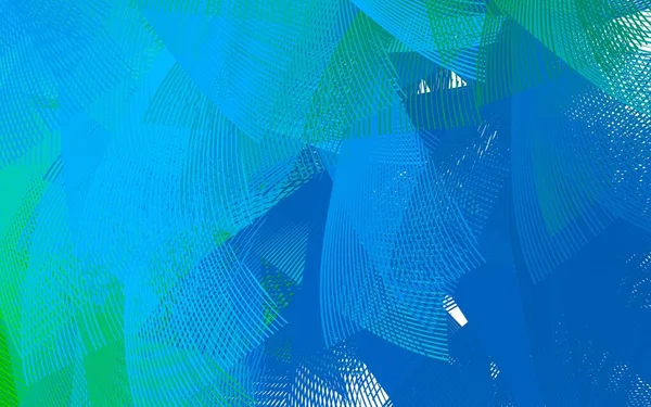 Azul Claro Textura Vetorial Verde Com Formas Abstratas Ilustração Com — Vetor de Stock