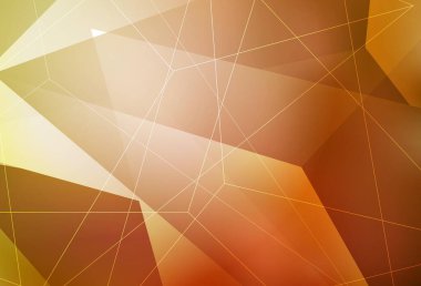 Açık Turuncu vektör düzeni çizgiler, üçgenler. Renkli üçgenlerin olduğu bir resim. Web siteniz için basit tasarım.