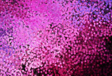 Koyu mor, küreli pembe vektör deseni. Doğa tarzında renkli baloncuklu soyut illüstrasyon. Fütürist reklamlar ve kitapçıklar için şablon.