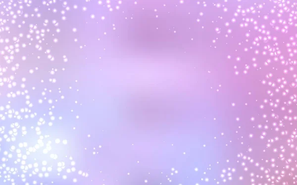 浅紫色 粉红色矢量布局与宇宙恒星 模糊的装饰设计 风格简单 带有星系星 天文学网站模式 — 图库矢量图片