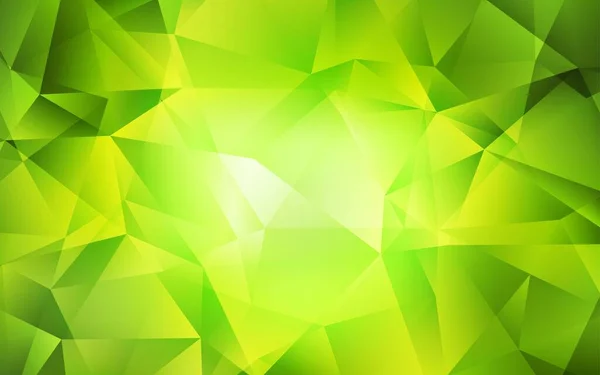 Vert Clair Texture Triangles Gradient Vectoriel Jaune Illustration Géométrique Style — Image vectorielle