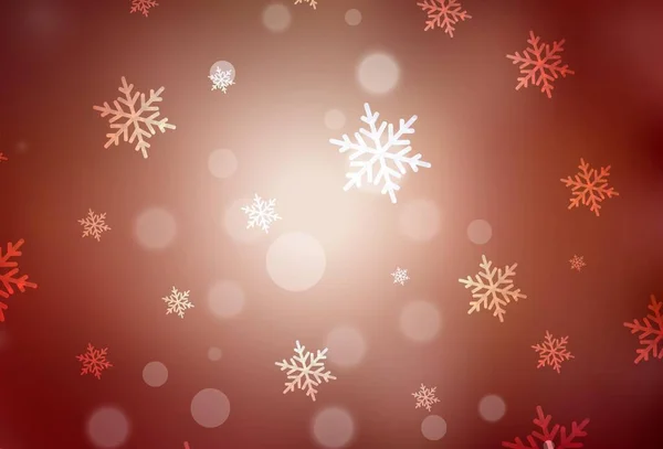 Темно Красная Желтая Векторная Компоновка Новогоднем Стиле Красочная Иллюстрация Рождественскими — стоковый вектор