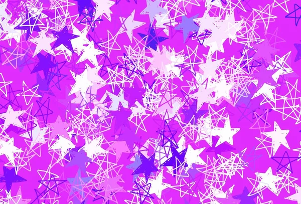 Luz Fondo Vectorial Púrpura Con Estrellas Colores Diseño Decorativo Borroso — Vector de stock