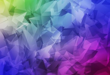 Işık Çokrenkli vektör çokgen arkaplan. Origami tarzında gradyan ile geometrik çizim. İşiniz için yepyeni bir tasarım..