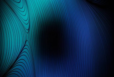 Eğri çizgileri olan koyu mavi vektör deseni. Eğimli çizgileri olan zarif parlak bir illüstrasyon. Broşürler, broşürler için doku.