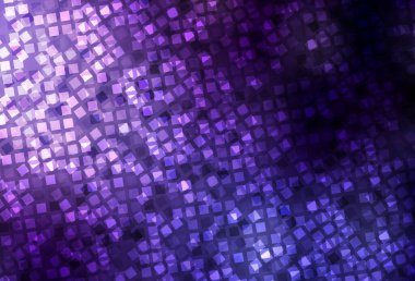 Koyu mor vektör dokusu dikdörtgen biçiminde. Dikdörtgenleri ve kareleri olan güzel bir çizim. İş ilanları, broşürler, broşürler için desen