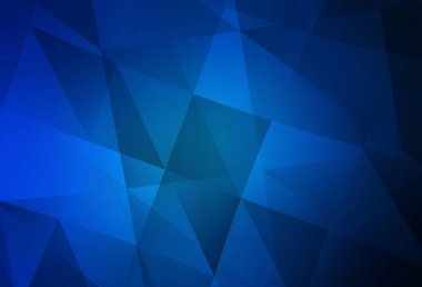 Koyu mavi vektör düşük polimer arkaplan. Üçgenli renkli soyut çizimler. Bir markanın arkaplanı için desen.