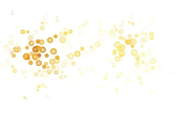 Світло Оранжевий Векторний Фон Бульбашками Красива Кольорова Ілюстрація Розмитими Колами — стоковий вектор