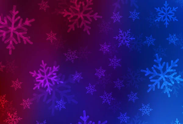 Donkerblauw Rood Vectorsjabloon Carnavalsstijl Abstracte Gradiënt Illustratie Met Kleurrijke Kerst — Stockvector