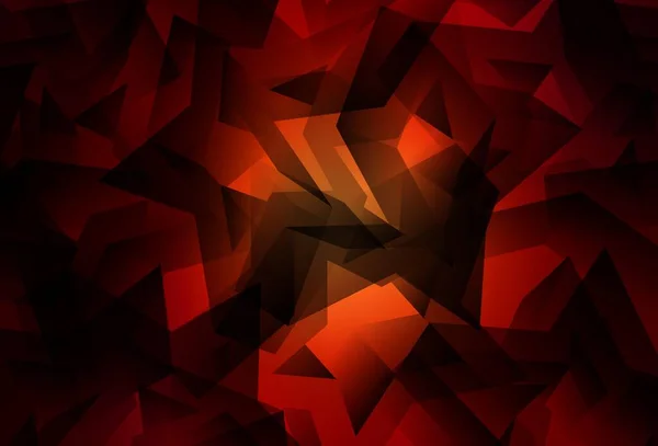 Tmavě Červená Vektorová Polygonální Šablona Zářící Barevné Ilustrace Trojúhelníky Zcela — Stockový vektor