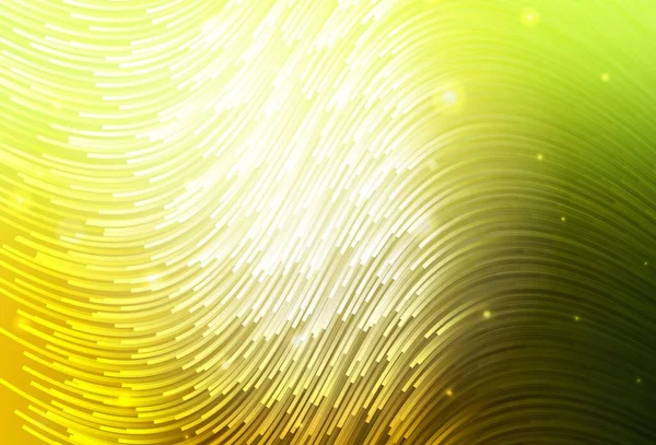 ライトグリーン 曲線を持つ黄色のベクトル背景 カラフルなライン 形状を持つサンプル デザインのシンプルなテンプレート — ストックベクタ