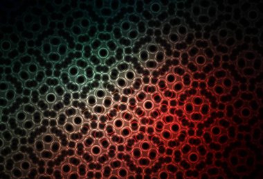 Koyu mavi, baloncuklu kırmızı vektör arka planı. Bulanık yağmur damlaları olan soyut bir çizim. Poster ve web siteleri için tasarım.