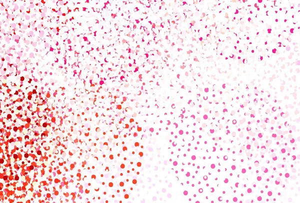 Světlá Růžová Červené Vektorové Pozadí Skvrnami Abstraktní Ilustrace Barevnými Bublinami — Stockový vektor