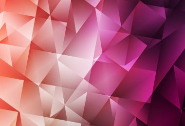 Açık pembe vektör üçgen arka plan. Origami stilinde gradyan ile yaratıcı geometrik illüstrasyon. Cep telefonunun arka planının şablonu.