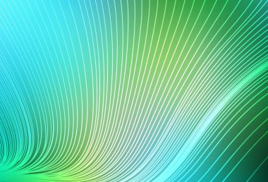 Açık mavi, renkli çizgileri olan yeşil vektör dokusu. Bulanık dekoratif tasarım basit bir şekilde çizgilerle. Reklamlar, posterler, afişler için desen.