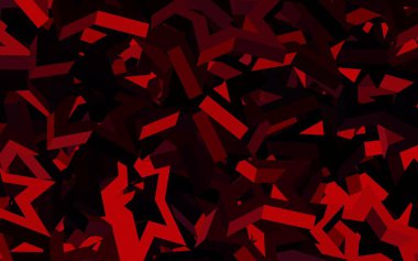 Çokgen şekilli koyu kırmızı vektör deseni. Renkli üçgenlerin olduğu bir resim. Duvar kağıtları için zarif tasarım.