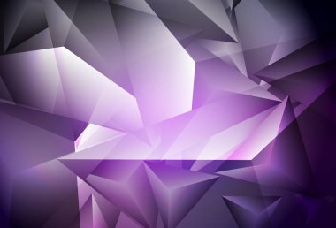 Çokgen şekilli koyu mor vektör deseni. Soyut üçgenli dekoratif tasarım. Bir cep telefonu için arka plan.