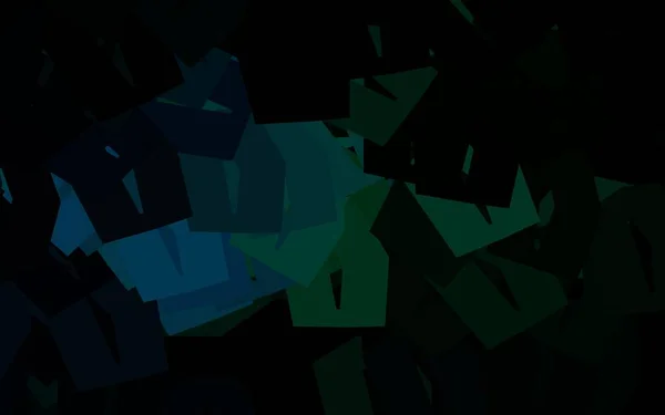 ダークブルー カラフルな六角形の緑のベクトルテクスチャ カラフルな六角形のセットでイラスト あなたのビジネス広告のデザイン — ストックベクタ