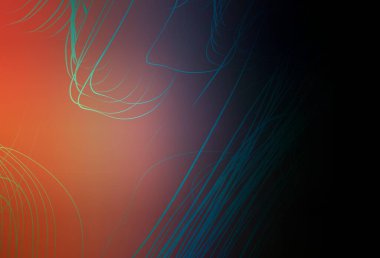 Koyu mavi, sarı vektör bulanık şablon. Gradyan tasarımlı, soyut, ışıltılı çizimler. Tasarımlar için arka plan.