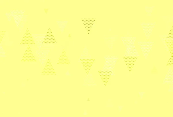 Verde Claro Fundo Vetor Amarelo Com Triângulos Círculos Ilustração Gradiente —  Vetores de Stock