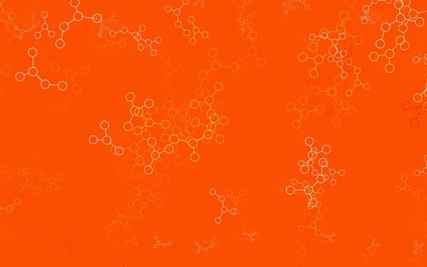 Modello Vettoriale Arancione Chiaro Con Rete Intelligenza Artificiale Struttura Colorata — Vettoriale Stock